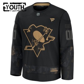 Pittsburgh Penguins tröja Customized Fanatics Military Appreciation Practice 2024-25 Svart - NHL Tröjor Barn